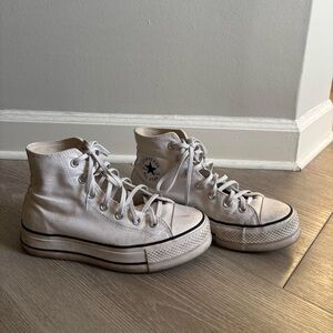 High platform hightop used white converse